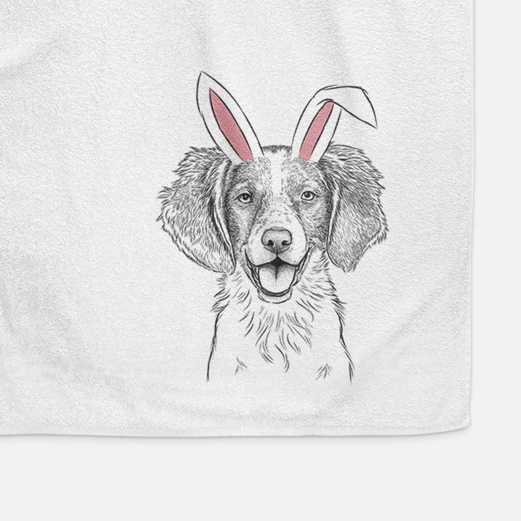 Happy Holly the Brittany Spaniel Decorative Hand Towel