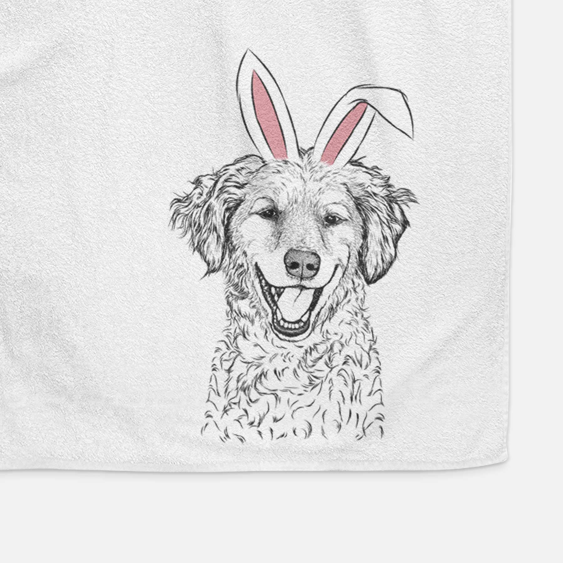 Happy Otis the Miniature Goldendoodle Decorative Hand Towel