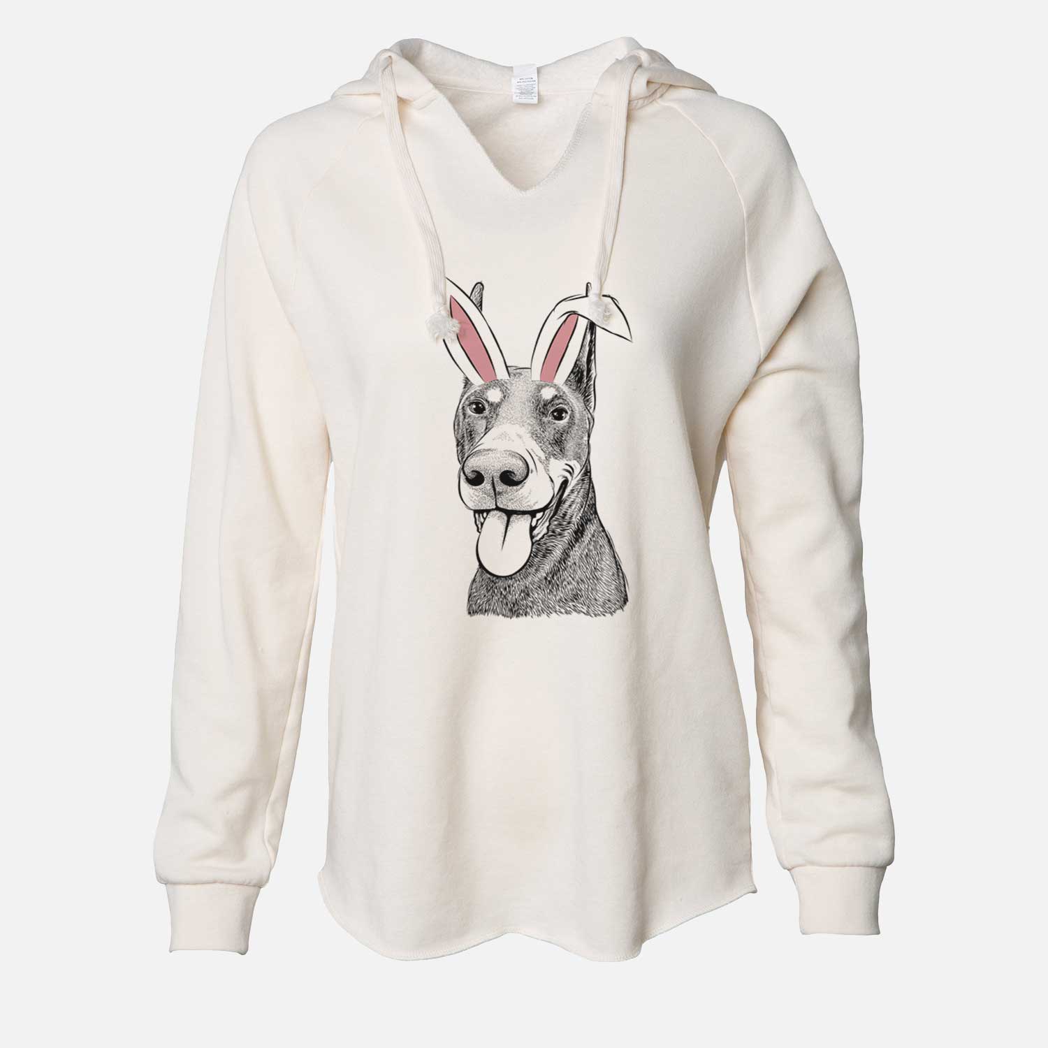 Easter Happy Sunny the Doberman Pinscher - Cali Wave Hooded Sweatshirt