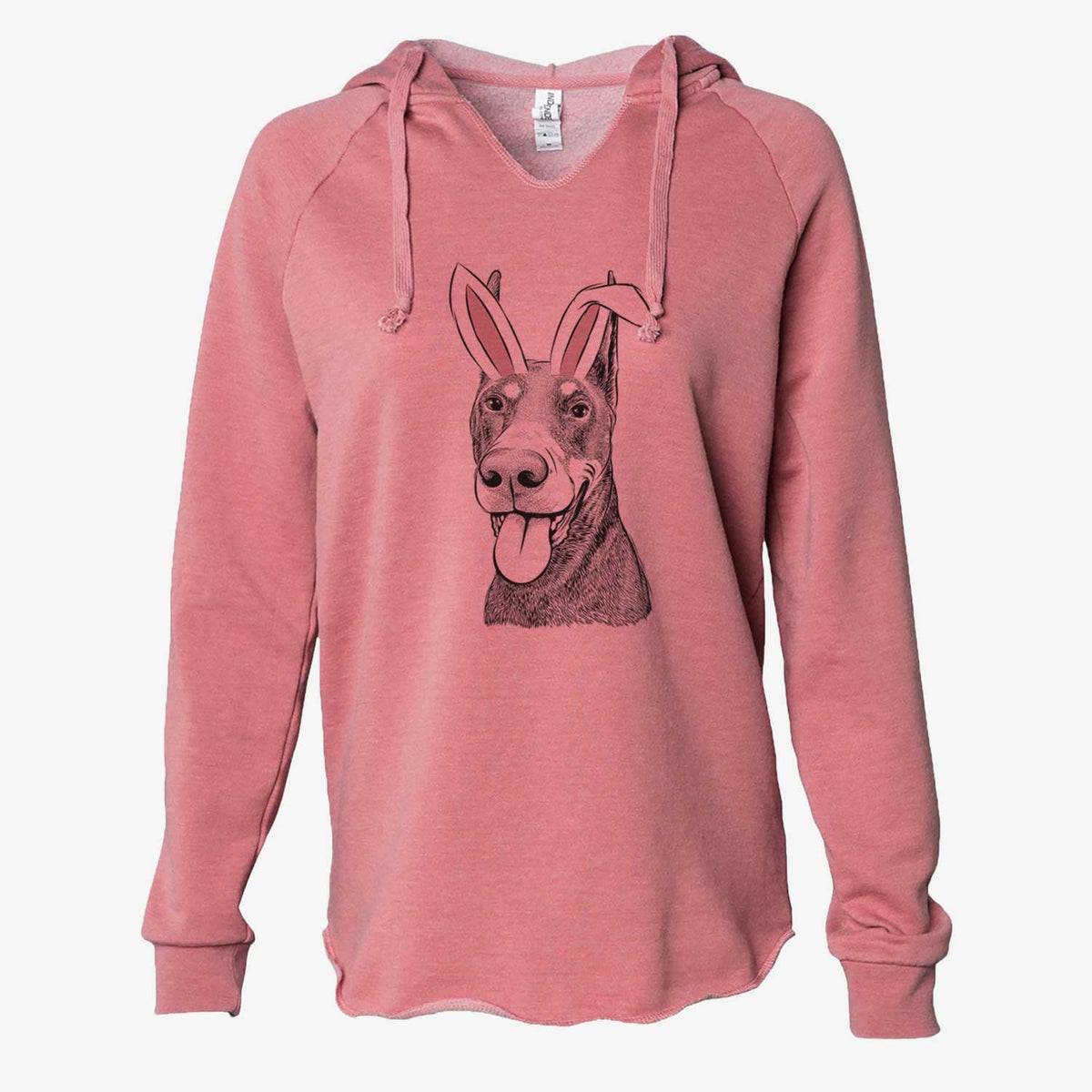 Easter Happy Sunny the Doberman Pinscher - Cali Wave Hooded Sweatshirt