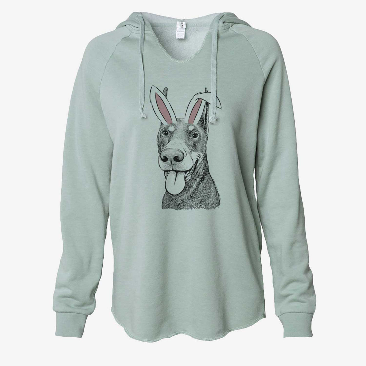 Easter Happy Sunny the Doberman Pinscher - Cali Wave Hooded Sweatshirt