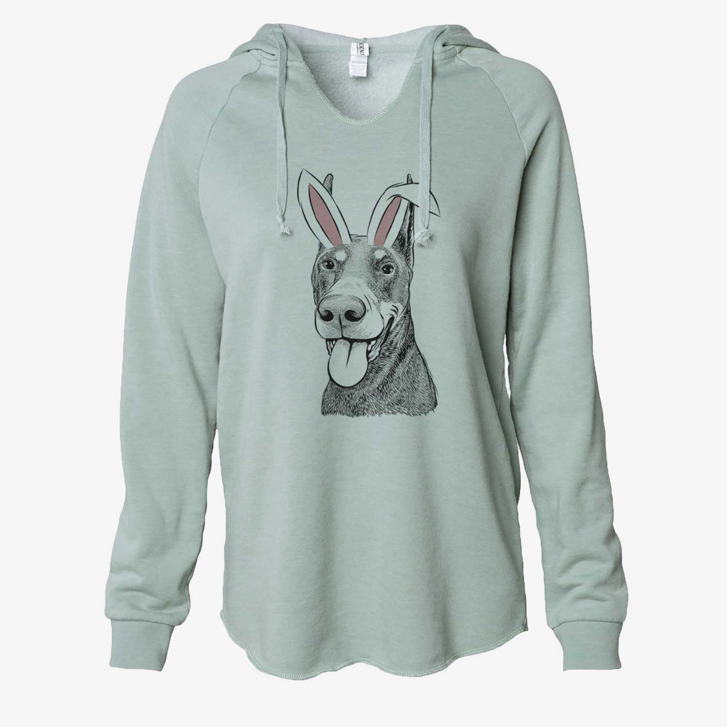 Easter Happy Sunny the Doberman Pinscher - Cali Wave Hooded Sweatshirt
