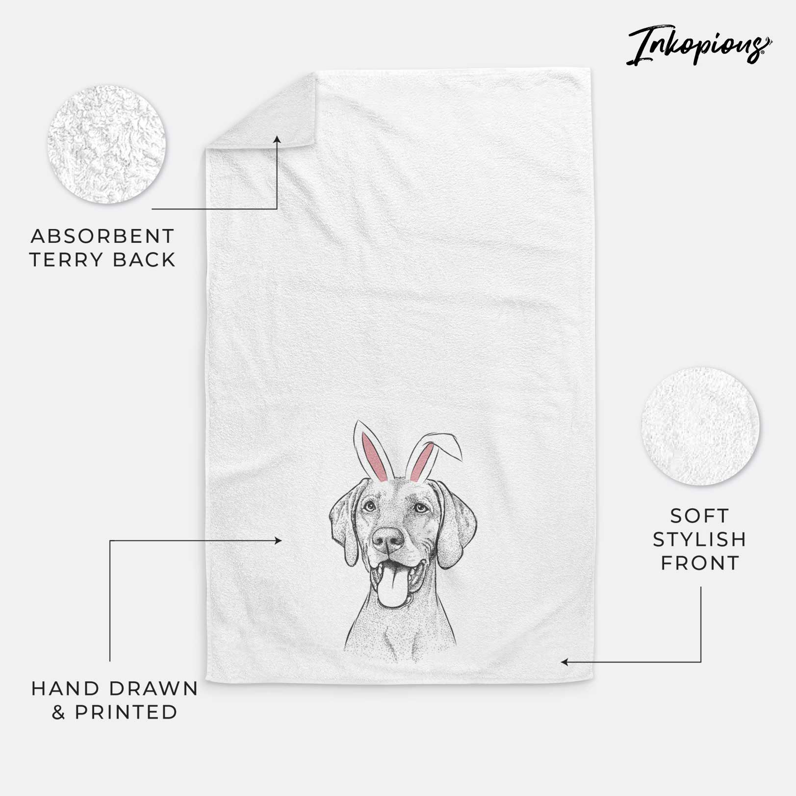 Harper the Vizsla Decorative Hand Towel