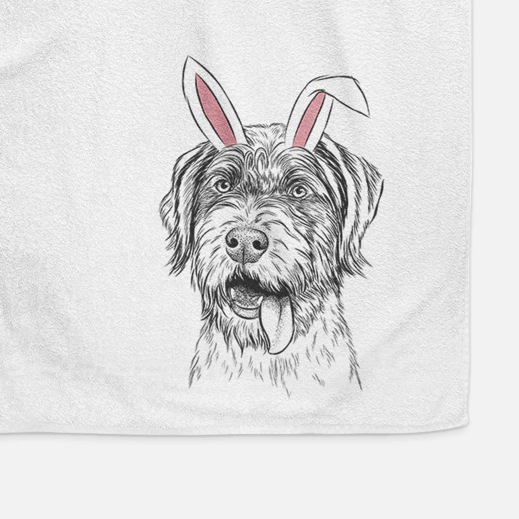 Hazel the German Wirehaired Pointer Mix Decorative Hand Towel