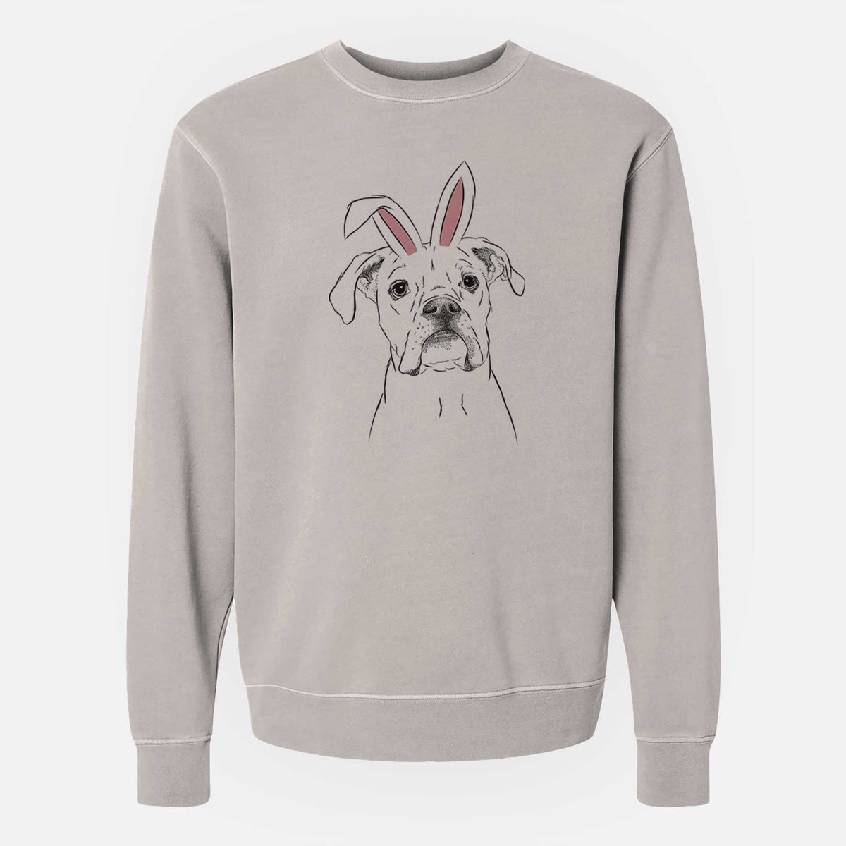 Easter Henley the Boxer - Unisex Pigment Dyed Crew Sweatshirt