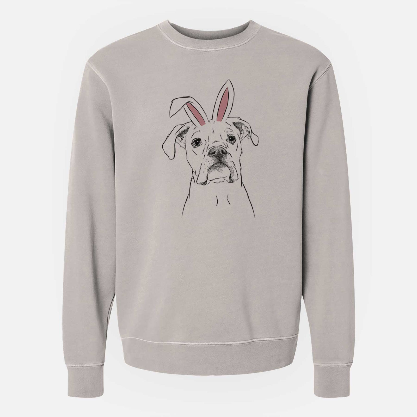 Easter Henley the Boxer - Unisex Pigment Dyed Crew Sweatshirt