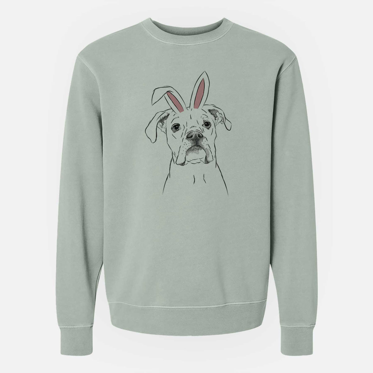 Easter Henley the Boxer - Unisex Pigment Dyed Crew Sweatshirt