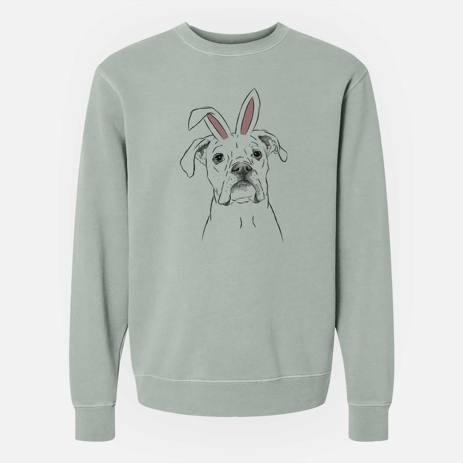Easter Henley the Boxer - Unisex Pigment Dyed Crew Sweatshirt