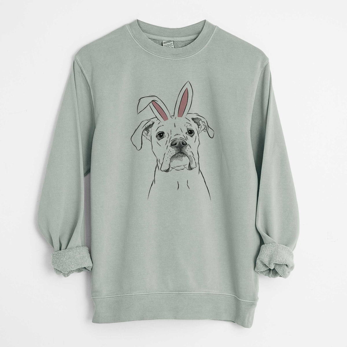 Easter Henley the Boxer - Unisex Pigment Dyed Crew Sweatshirt