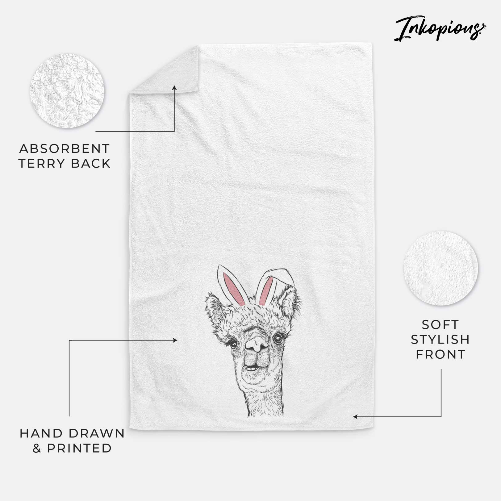 Henry the Alpaca Decorative Hand Towel