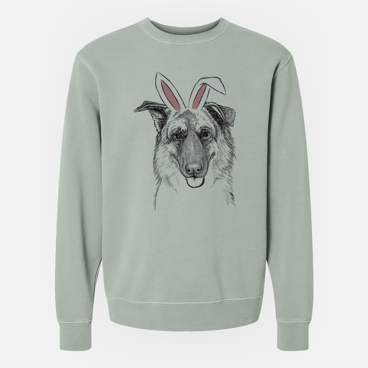 Easter Henry the German Shepherd - Unisex Pigment Dyed Crew Sweatshirt