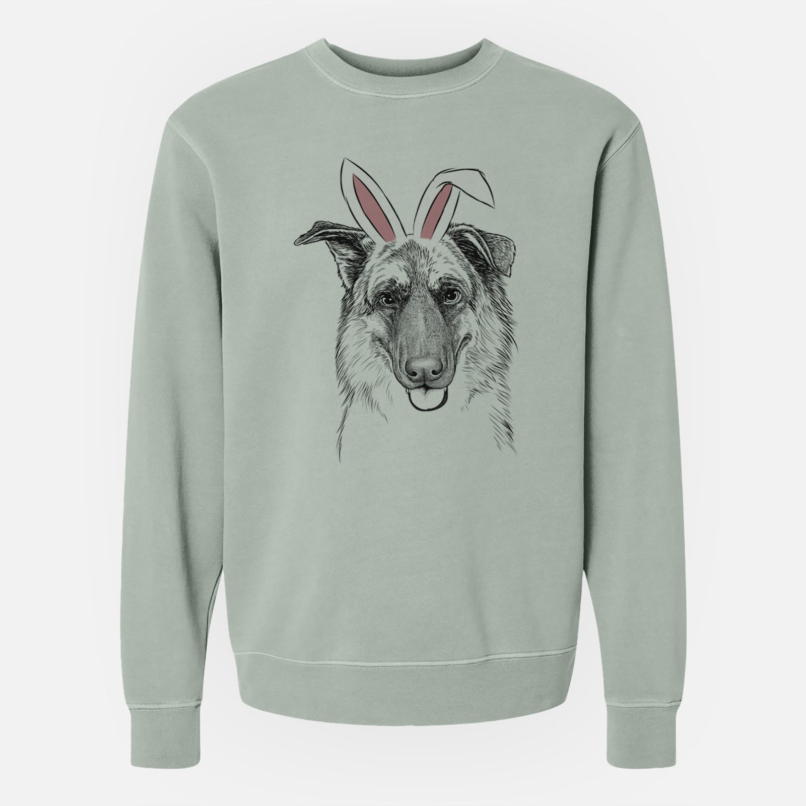 Easter Henry the German Shepherd - Unisex Pigment Dyed Crew Sweatshirt