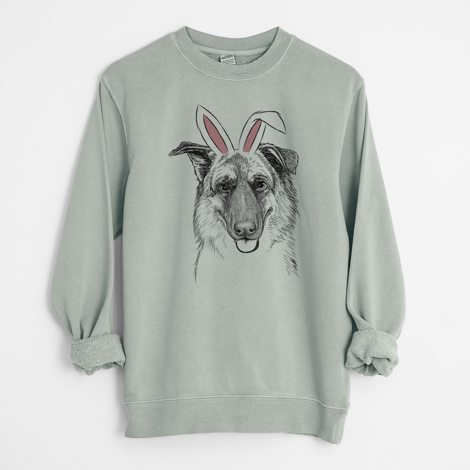 Easter Henry the German Shepherd - Unisex Pigment Dyed Crew Sweatshirt