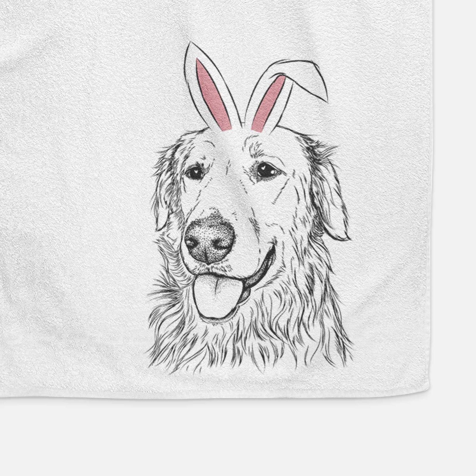 Hopper the Golden Retriever Decorative Hand Towel