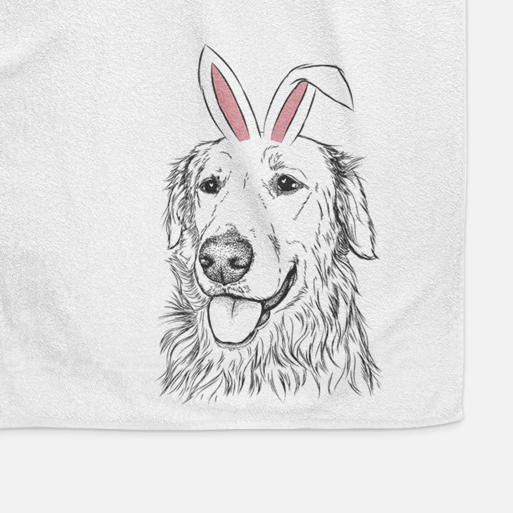 Hopper the Golden Retriever Decorative Hand Towel