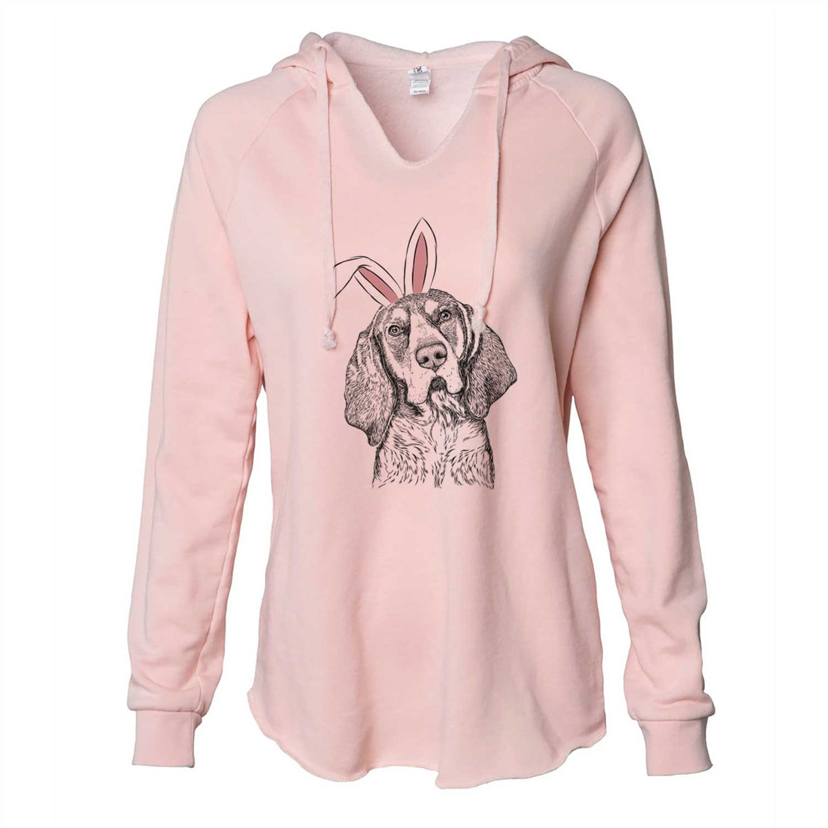 Easter Huck the Bluetick Coonhound - Cali Wave Hooded Sweatshirt