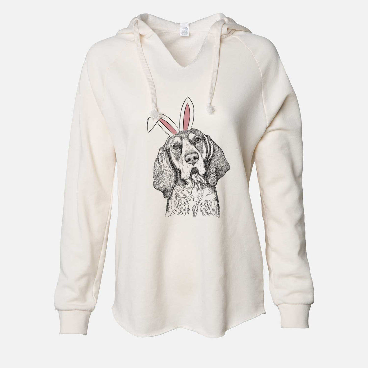 Easter Huck the Bluetick Coonhound - Cali Wave Hooded Sweatshirt