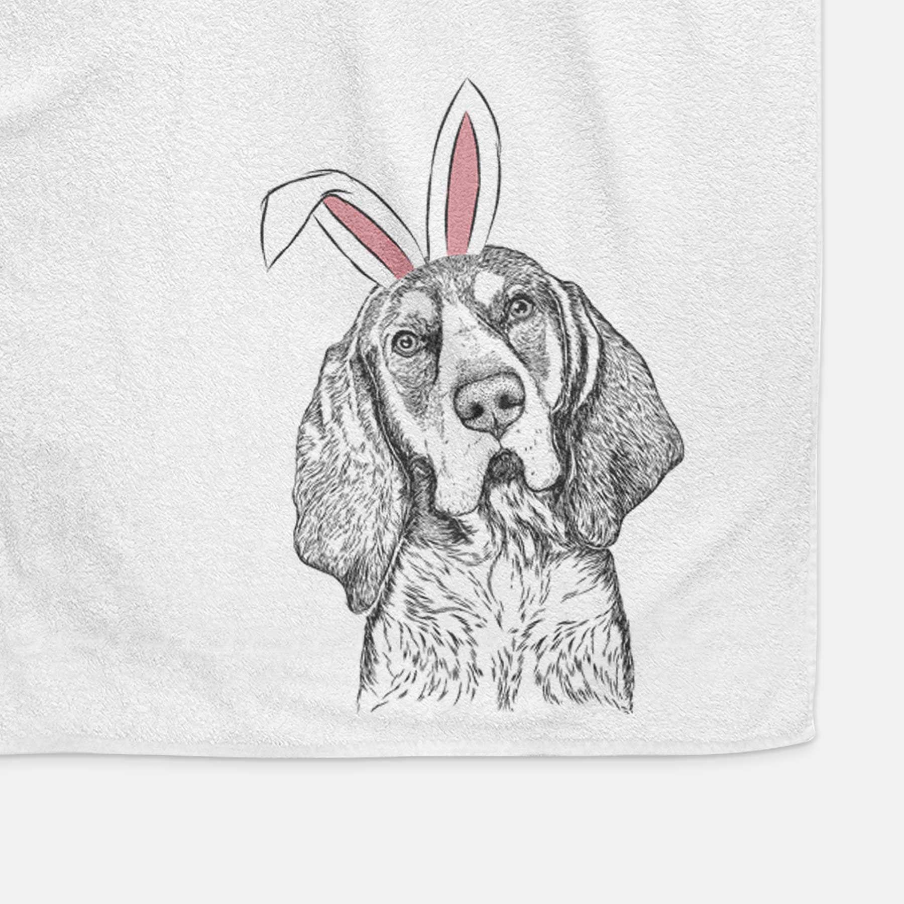 Huck the Bluetick Coonhound Decorative Hand Towel