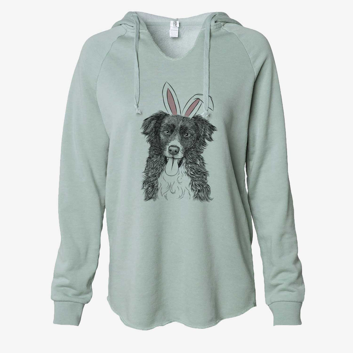 Easter Indi the Border Collie - Cali Wave Hooded Sweatshirt