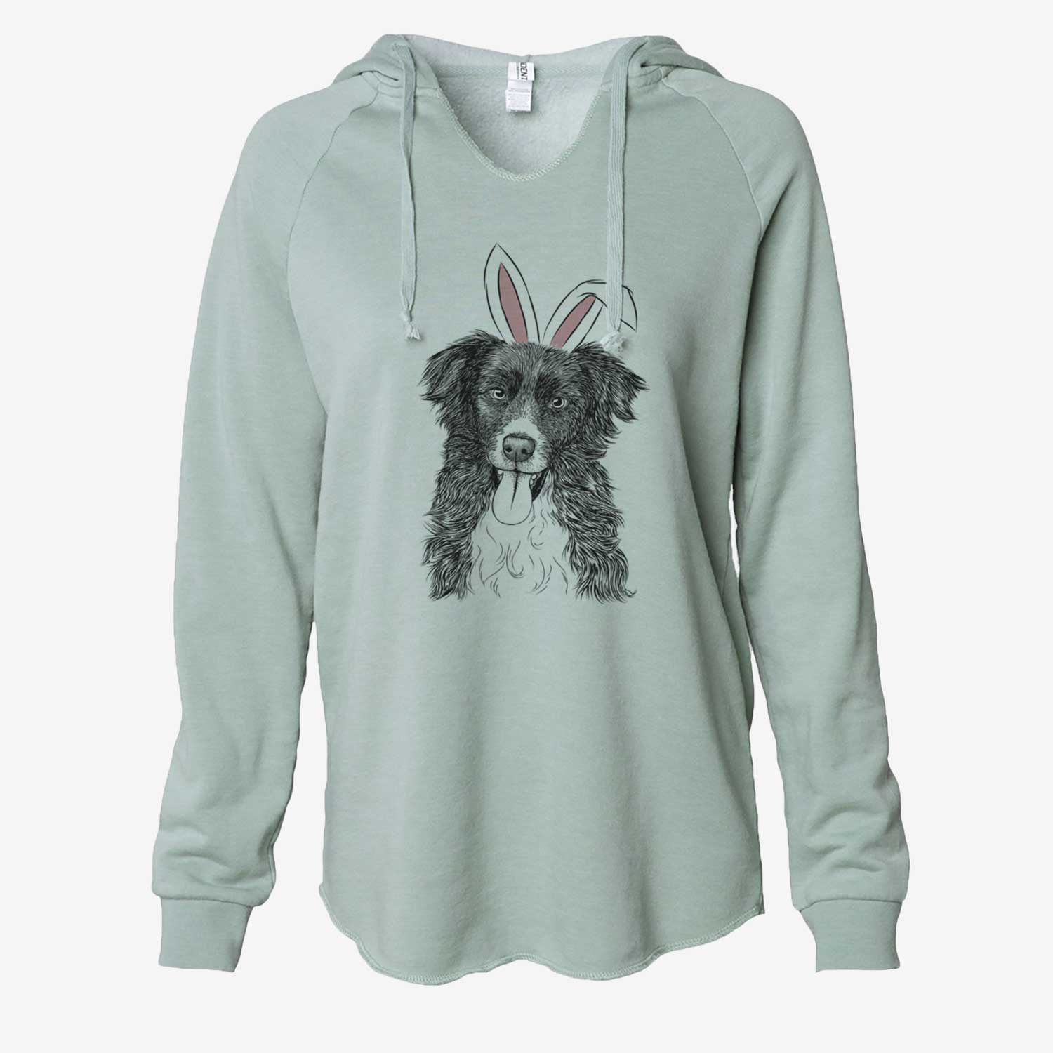 Easter Indi the Border Collie - Cali Wave Hooded Sweatshirt