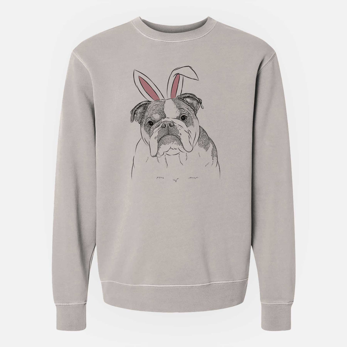 Easter Jack the English Bulldog - Unisex Pigment Dyed Crew Sweatshirt