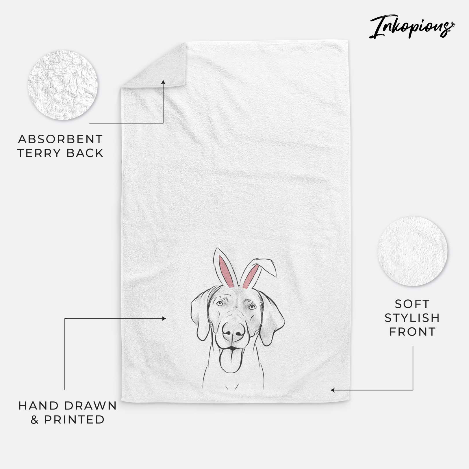 Jackson the Weimaraner Decorative Hand Towel