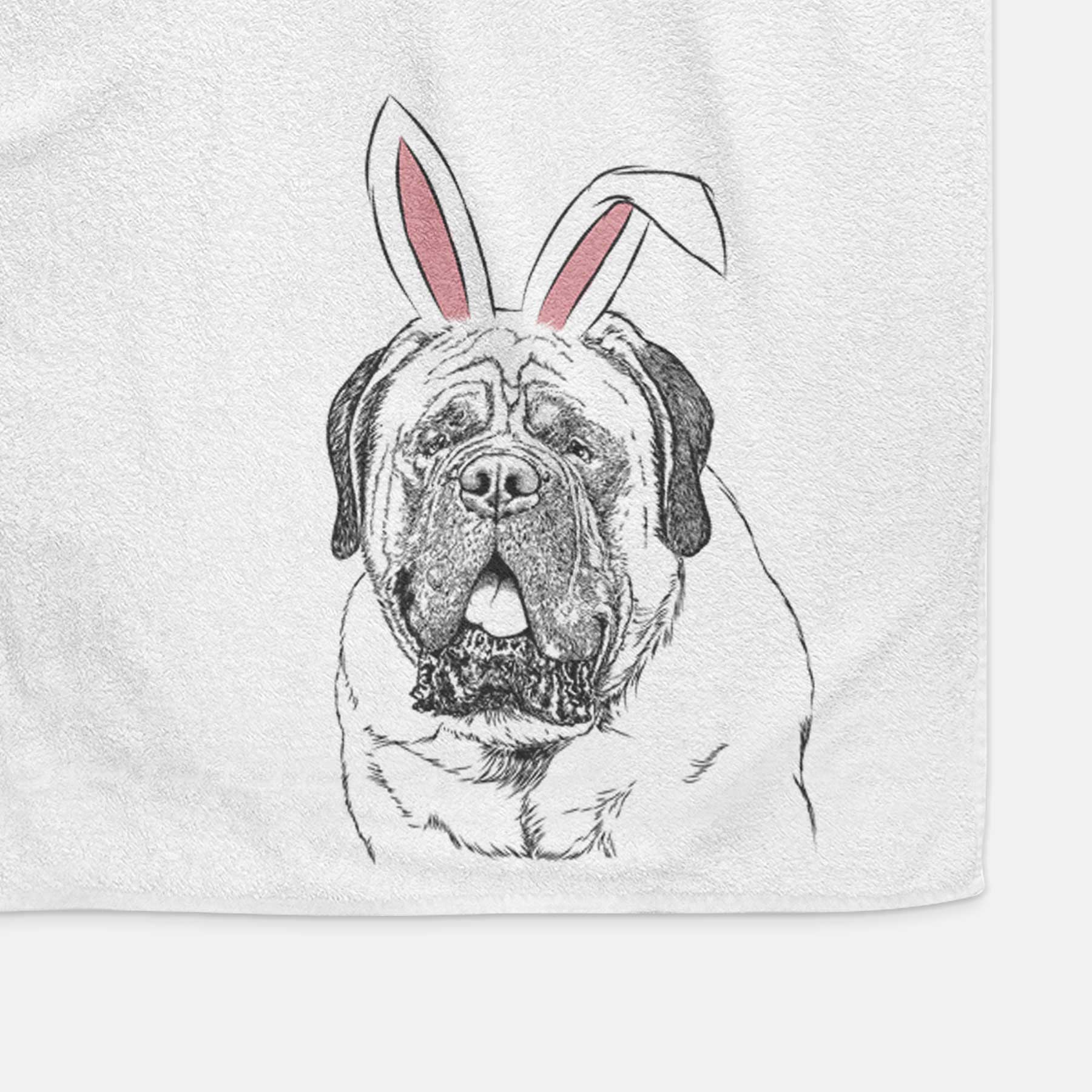 Jed the English Mastiff Decorative Hand Towel