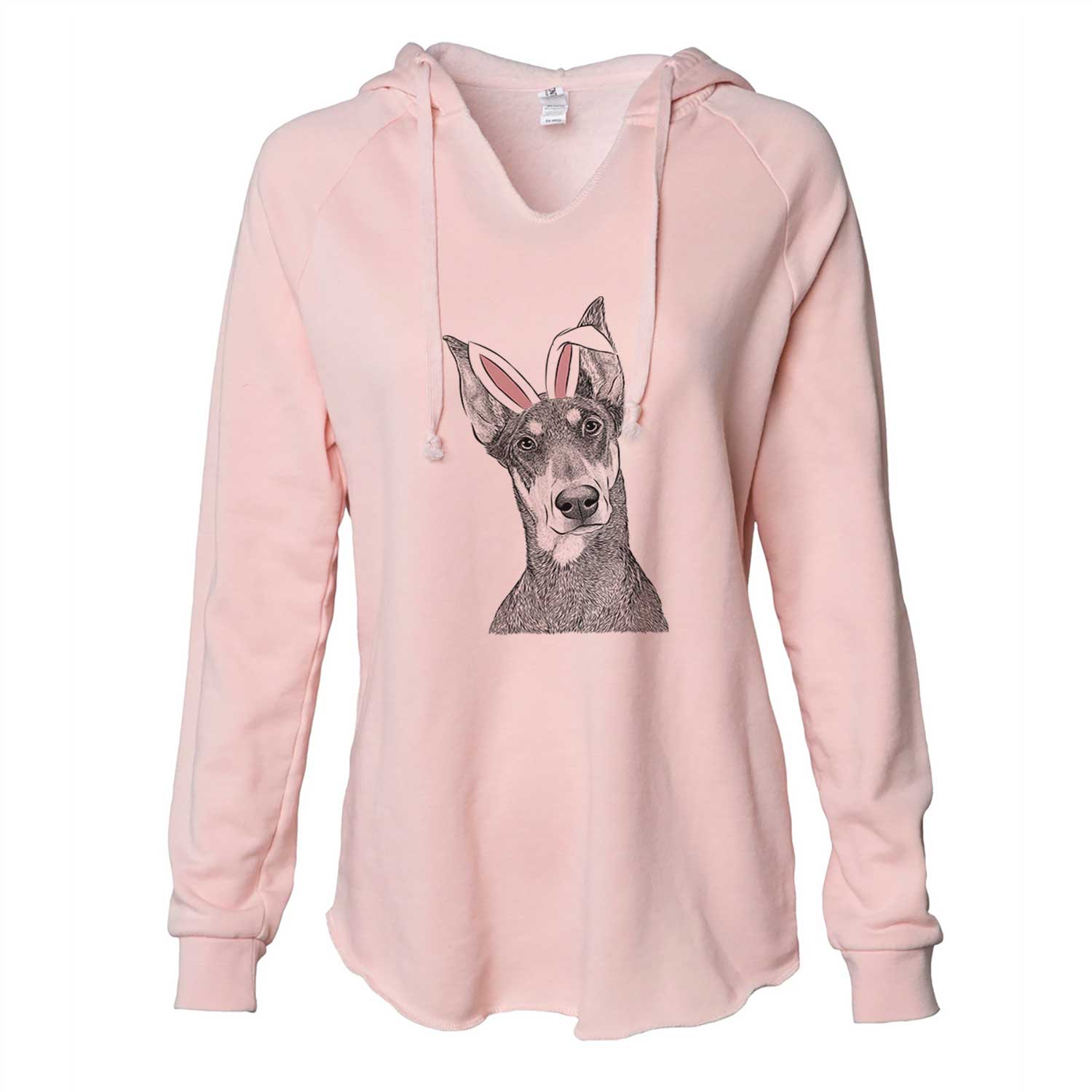 Easter Jenna the Doberman Pinscher - Cali Wave Hooded Sweatshirt