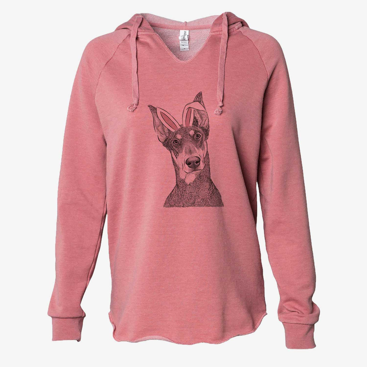 Easter Jenna the Doberman Pinscher - Cali Wave Hooded Sweatshirt