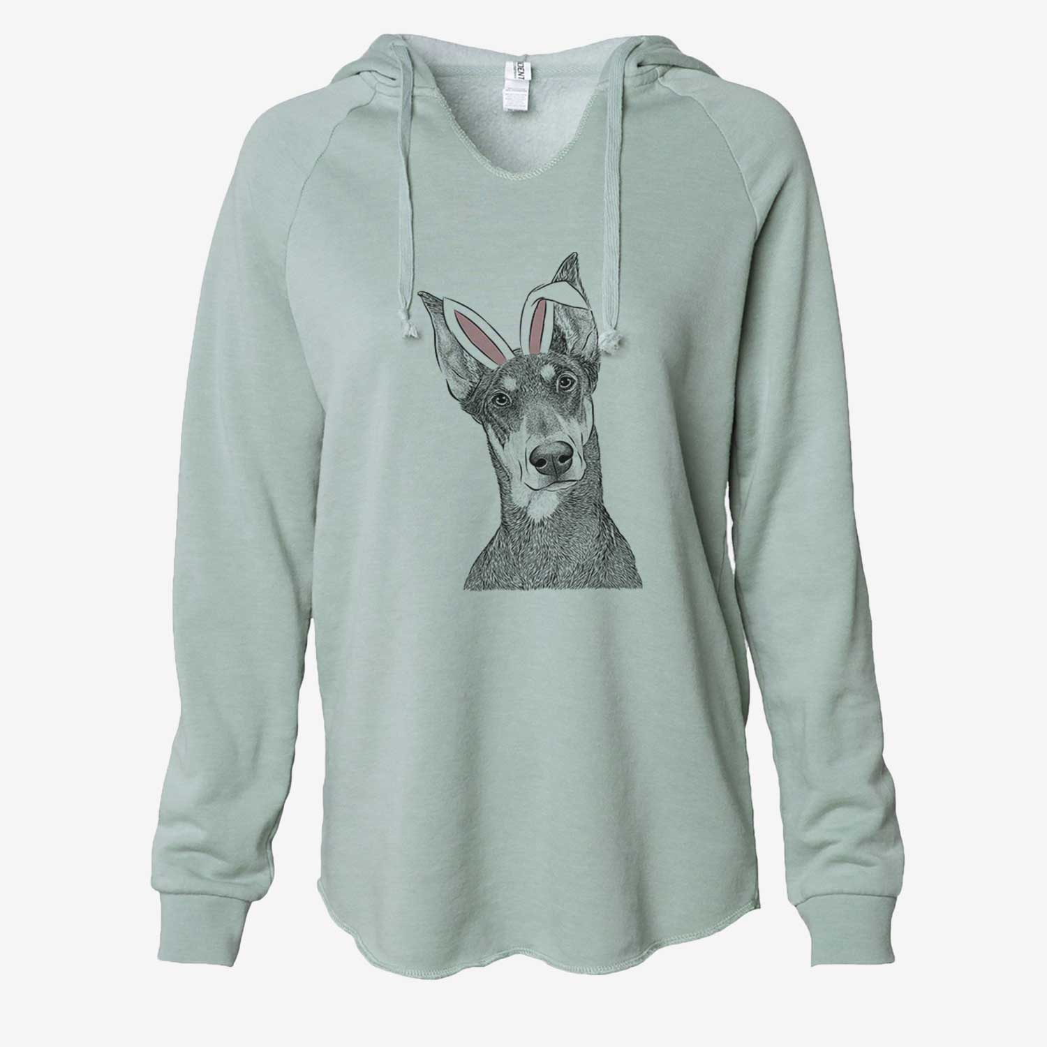 Easter Jenna the Doberman Pinscher - Cali Wave Hooded Sweatshirt