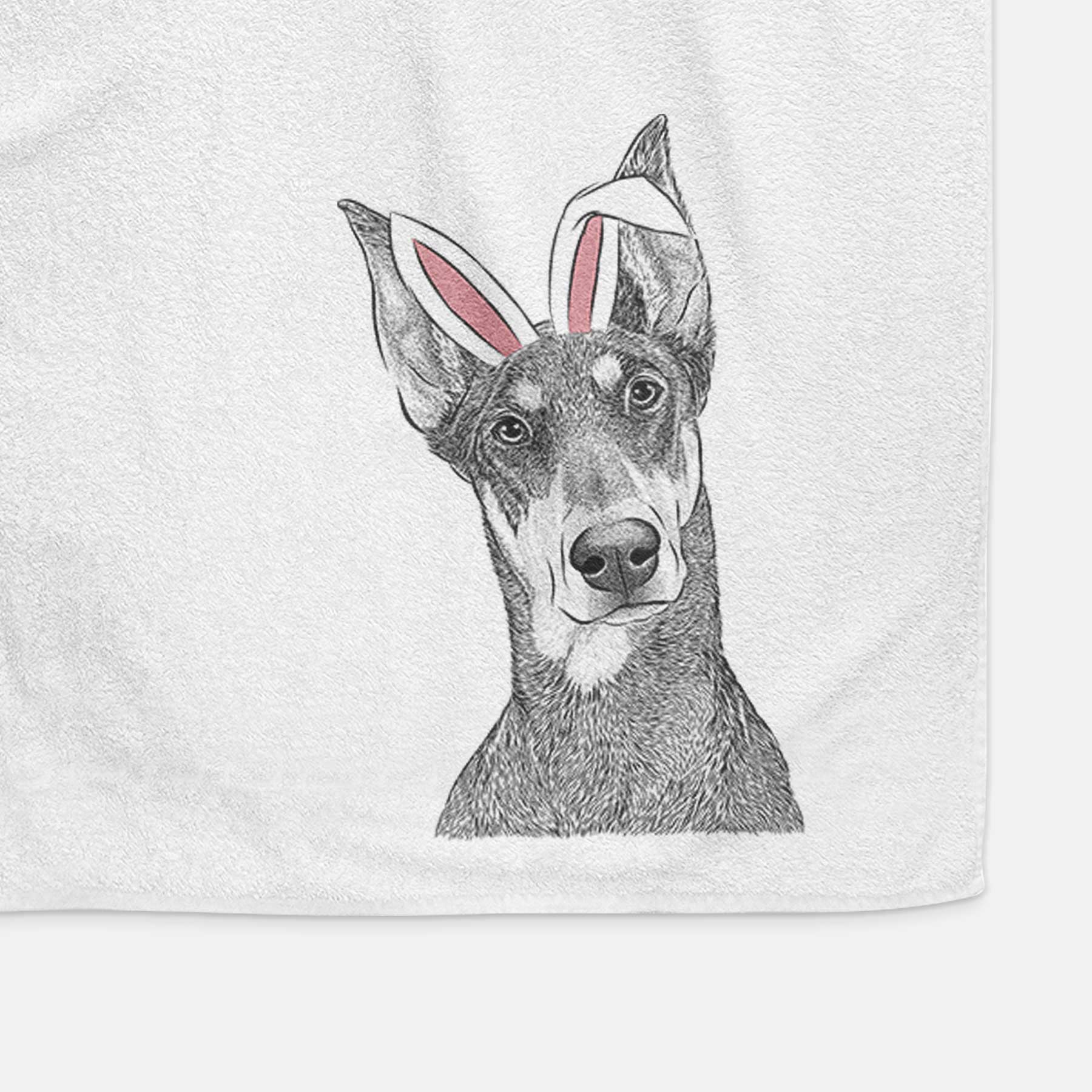 Jenna the Doberman Pinscher Decorative Hand Towel