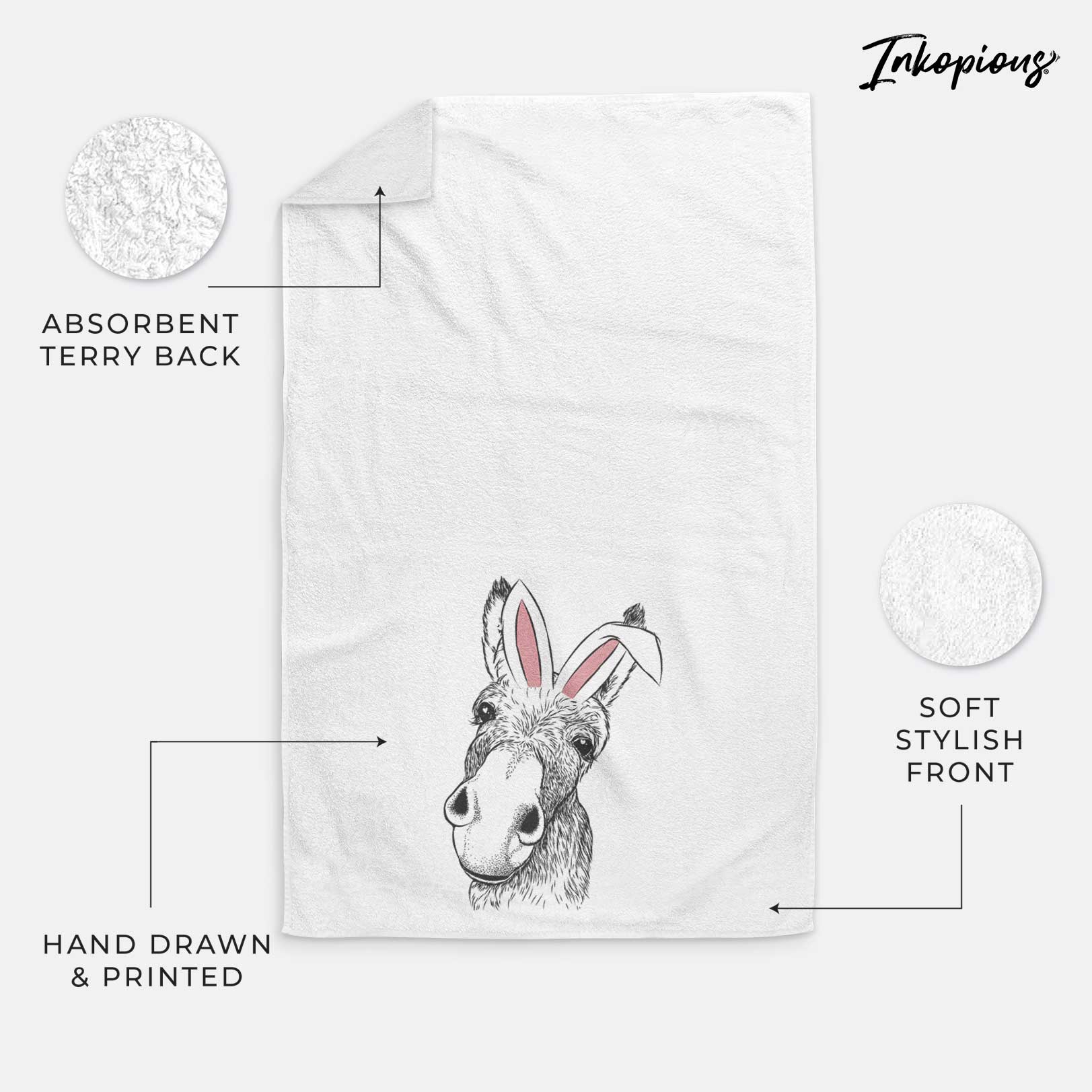 Jenny the Donkey Decorative Hand Towel