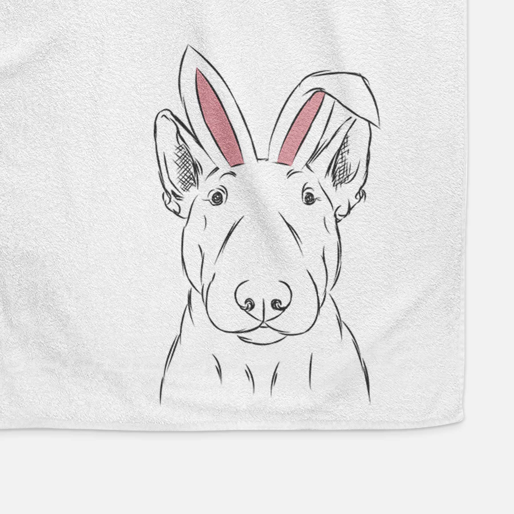 Jett the Bull Terrier Decorative Hand Towel