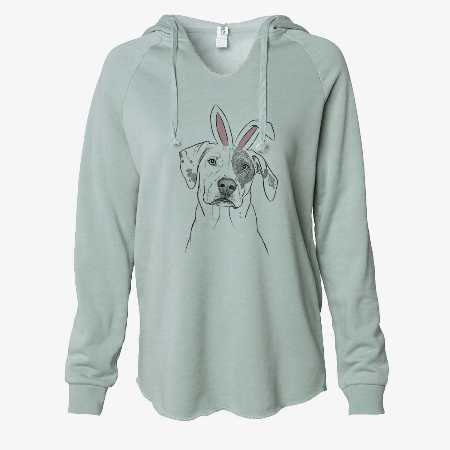 Easter Julio the Dogo Argentino Mix - Cali Wave Hooded Sweatshirt