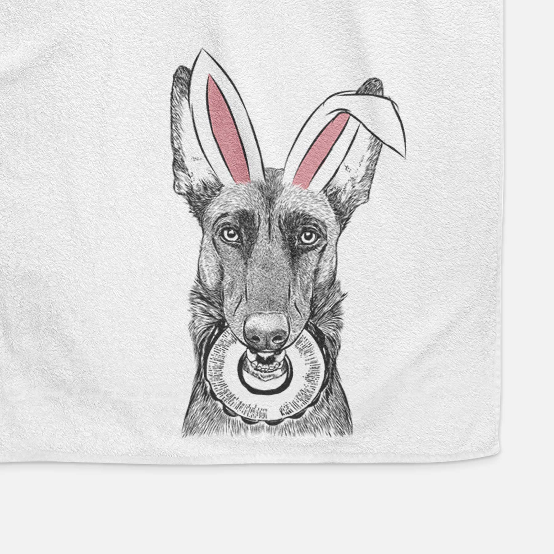 Juno the Belgian Malinois Decorative Hand Towel