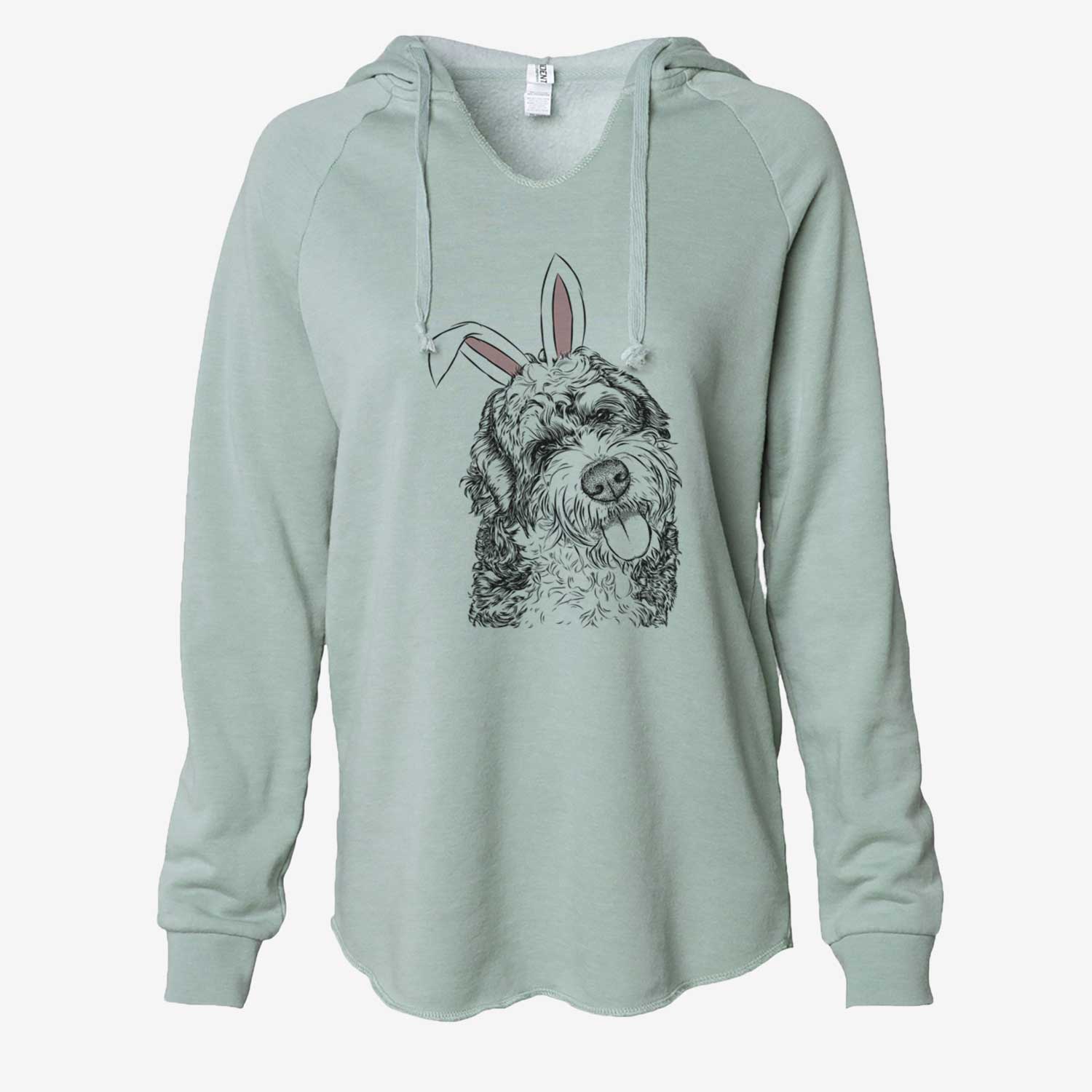 Easter Kaci the Bernedoodle - Cali Wave Hooded Sweatshirt