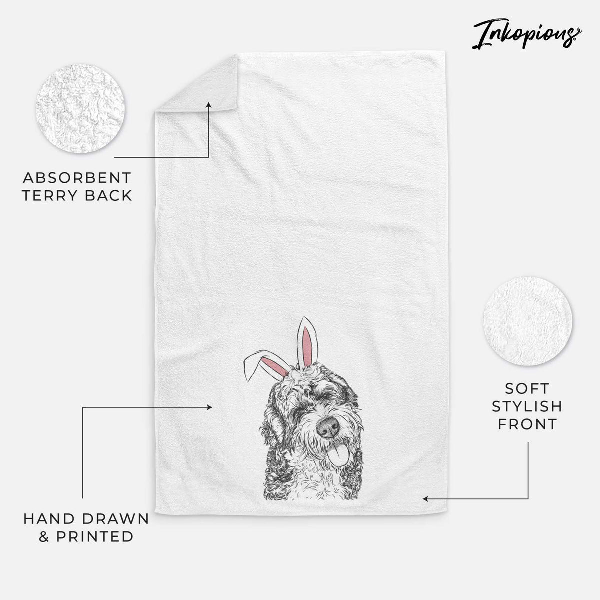 Kaci the Bernedoodle Decorative Hand Towel