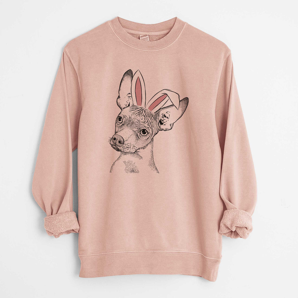 Easter Kahlo the Xoloitzcuintli - Unisex Pigment Dyed Crew Sweatshirt