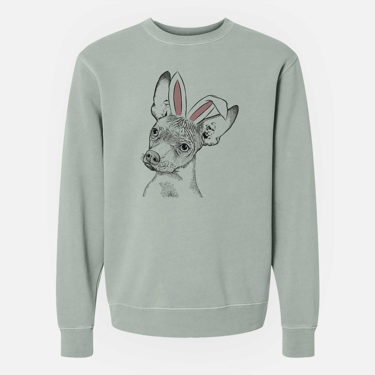 Easter Kahlo the Xoloitzcuintli - Unisex Pigment Dyed Crew Sweatshirt