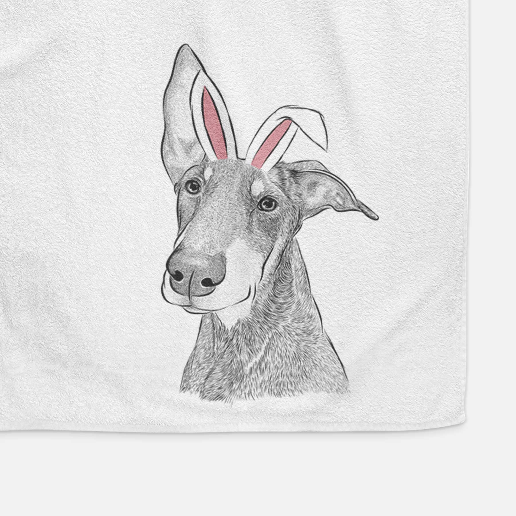 Kain the Doberman Pinscher Decorative Hand Towel