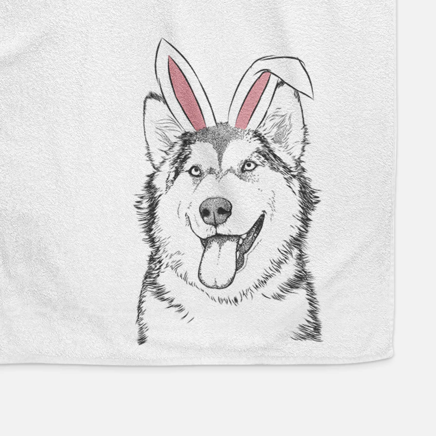 Kaskae the Alaskan Malamute Decorative Hand Towel