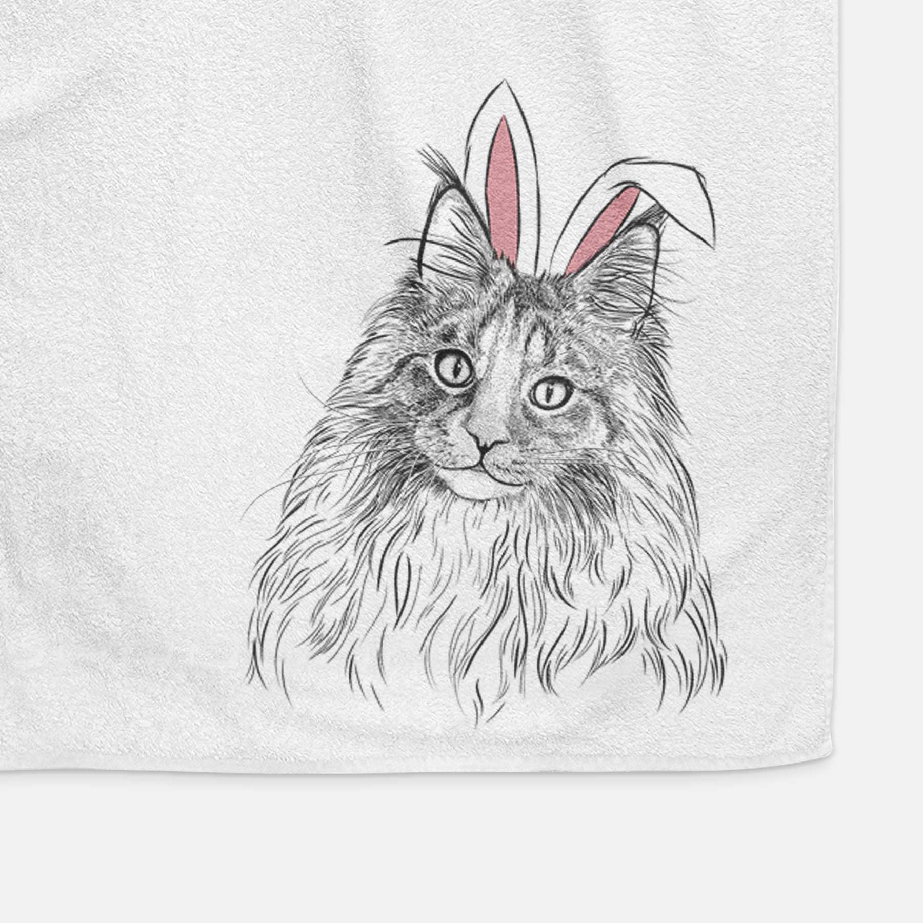 Kiki the Maine Coon Cat Decorative Hand Towel