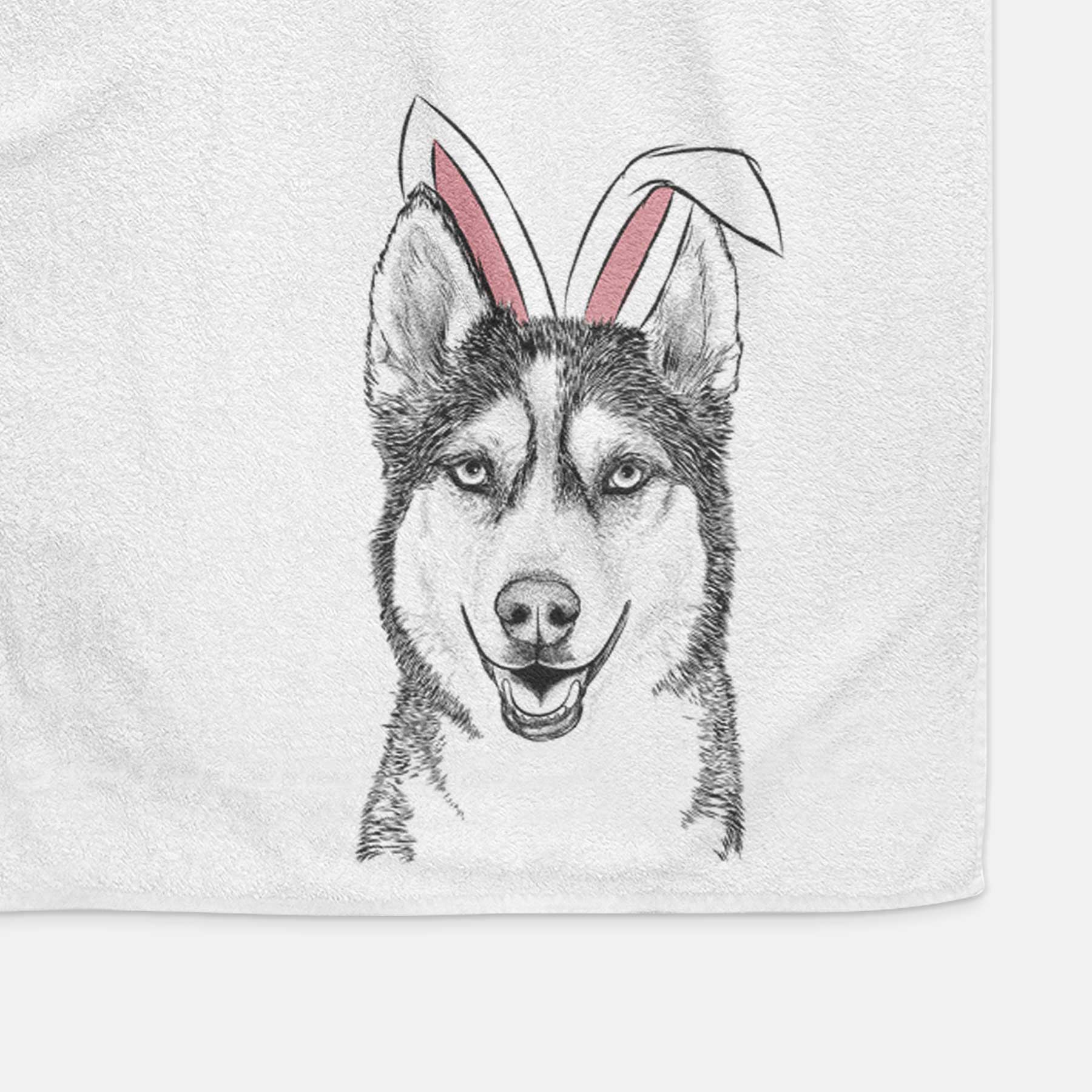 Kira the Siberian Husky Decorative Hand Towel