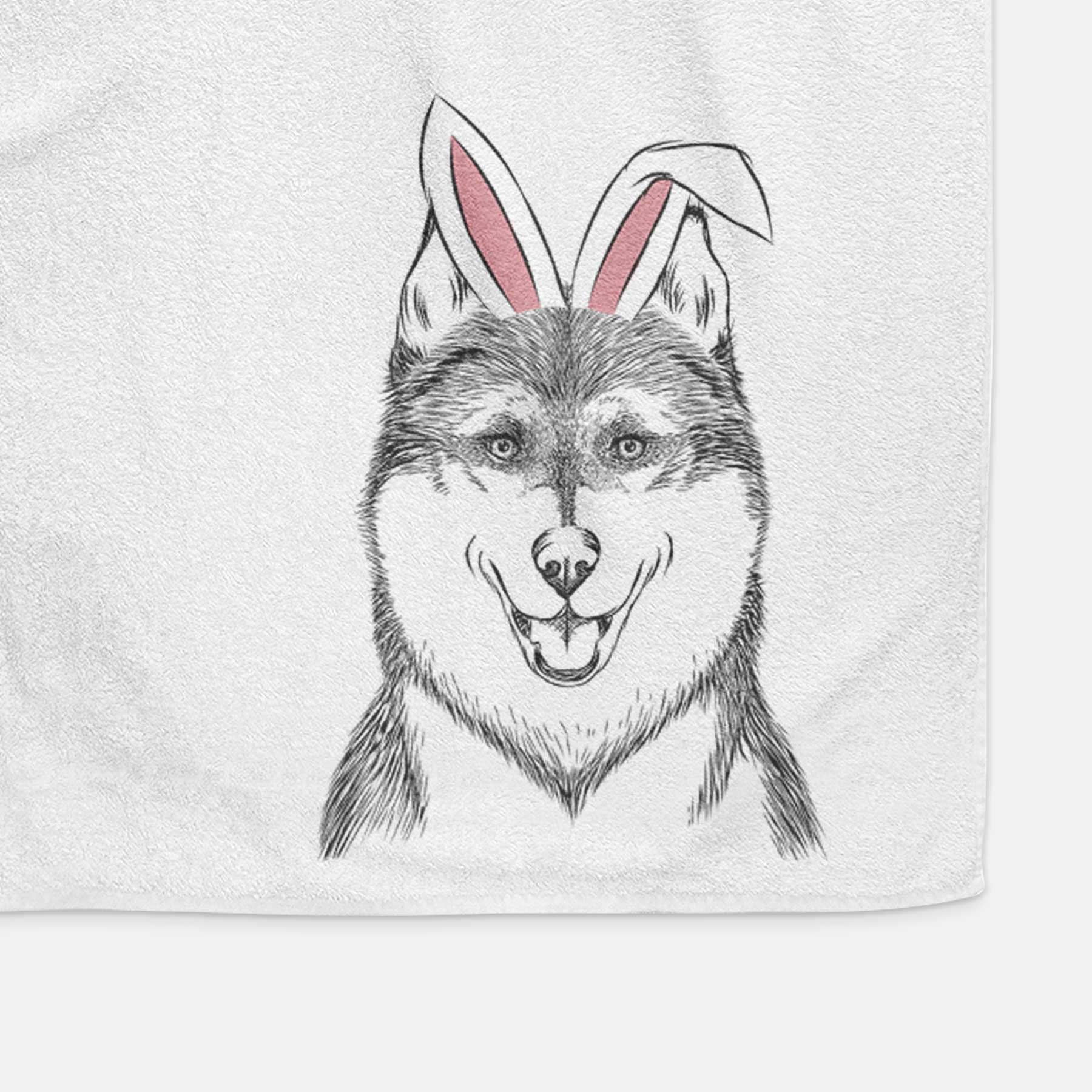 Koda the Siberian Husky Decorative Hand Towel