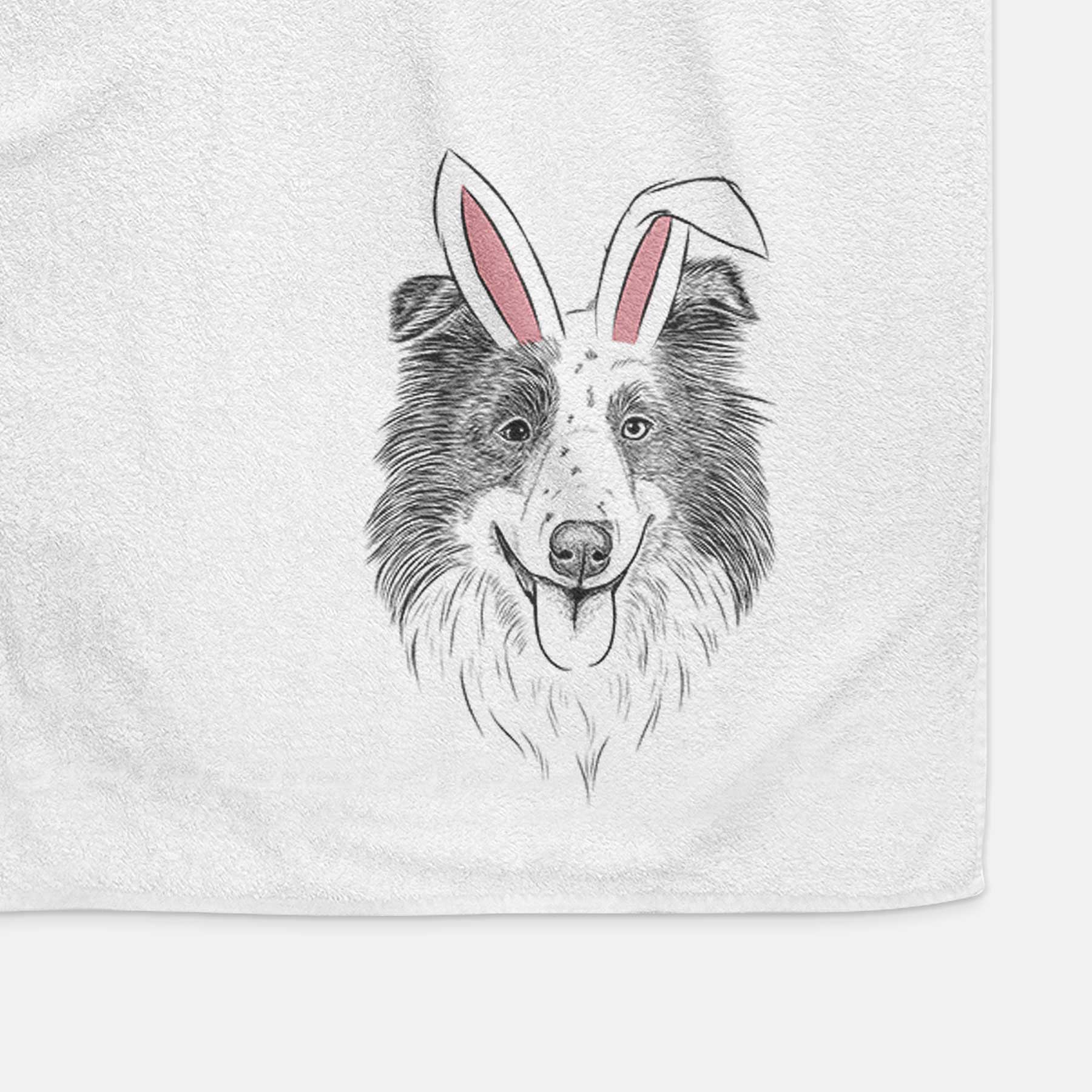 Lady Bug the Border Collie Decorative Hand Towel