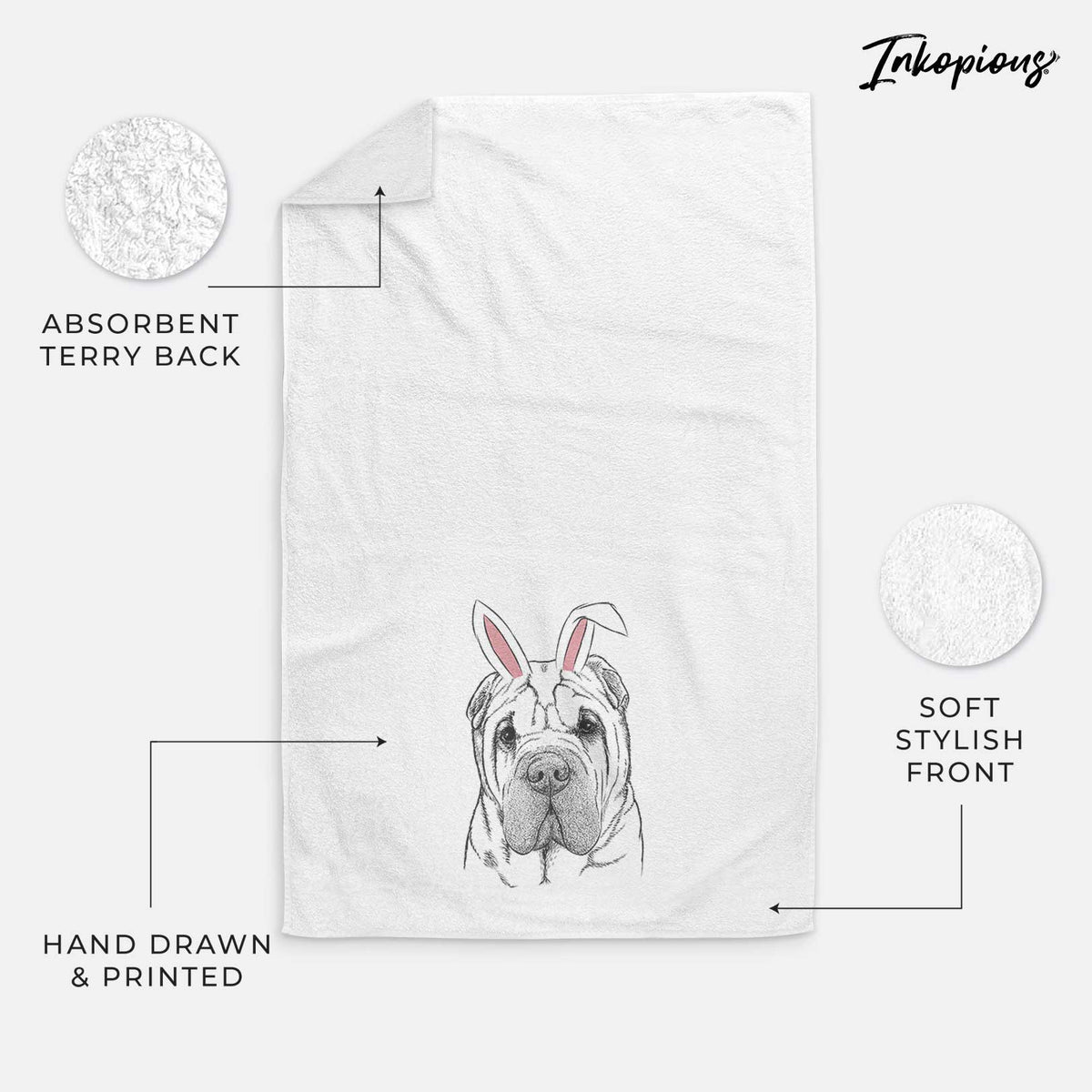 Lilly the Shar Pei Decorative Hand Towel