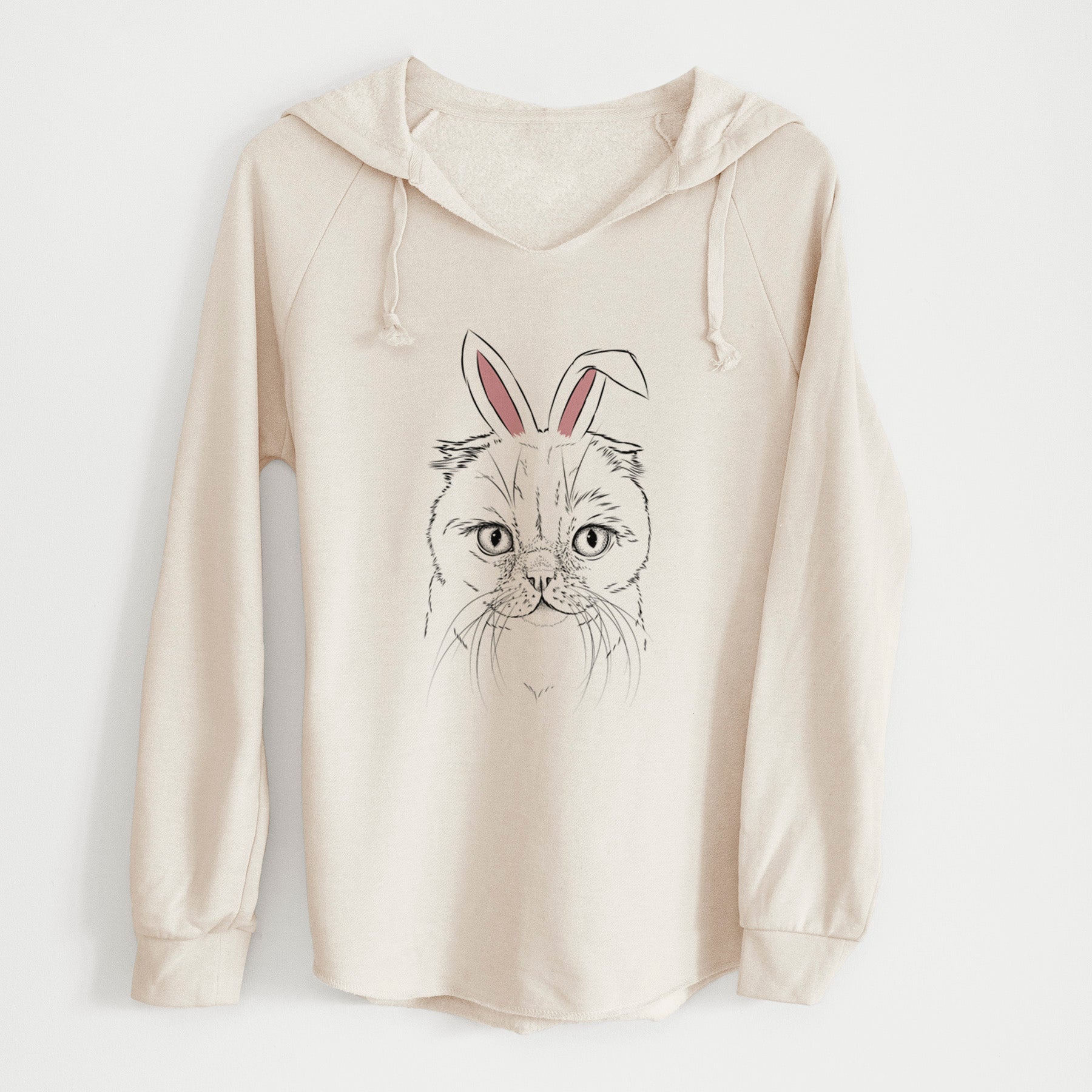 Easter Lina the Exotic Fold Cat - Cali Wave Hooded Sweatshirt