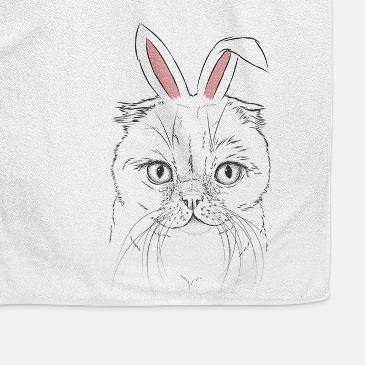 Lina the Exotic Fold Cat Decorative Hand Towel