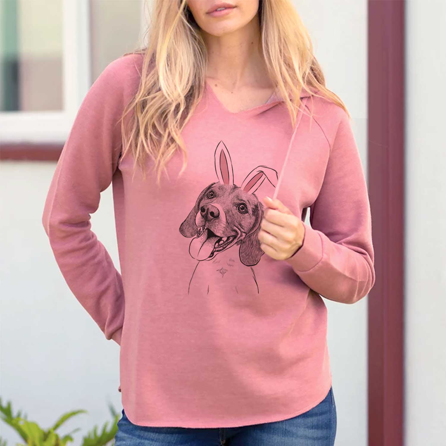 Easter Little Bandit the Beagle - Cali Wave Hooded Sweatshirt