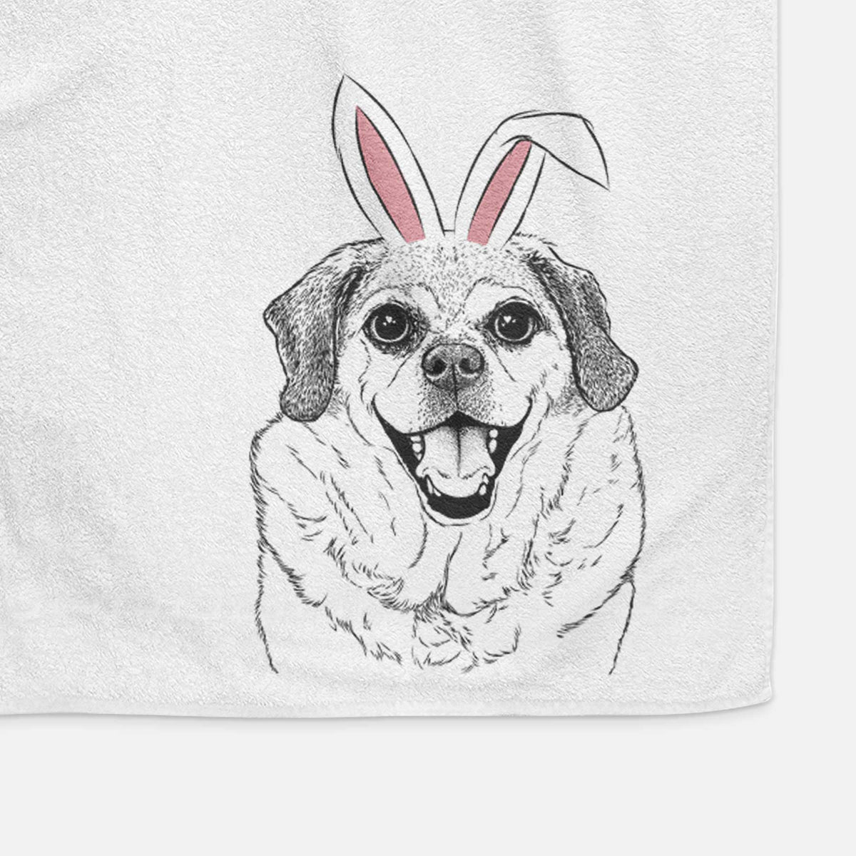 Little Man the Puggle Decorative Hand Towel